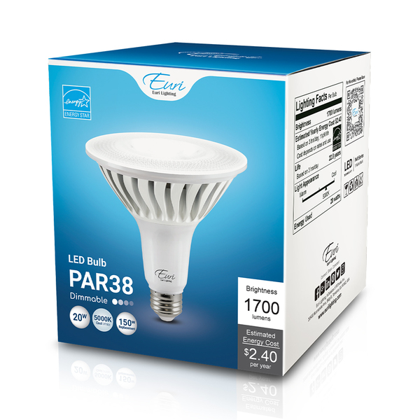 Euri Lighting LED PAR38 150W Dim ES EP38-20W6051e